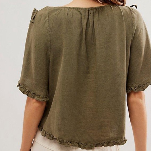 🎄FLASH HOLIDAY SALE!🎄✨NEW!✨Free People Lilia Pintuck Top - Picture 2 of 7
